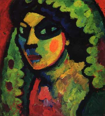 Gemälde Reproduktion von Alexei von Jawlensky Sizilainische Frau mit grünem Täufer