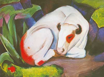 Gemälde Reproduktion von Franz Marc Das Hindernis