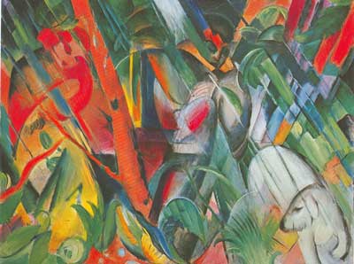 Gemälde Reproduktion von Franz Marc Regen