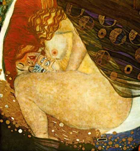 Gemälde Reproduktion von Gustave Klimt Danae