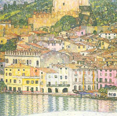 Gemälde Reproduktion von Gustave Klimt Malcesine am Gardaer See