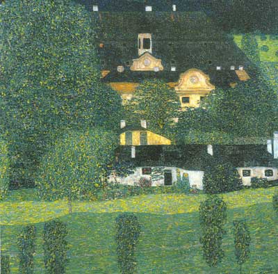 Gemälde Reproduktion von Gustave Klimt Schloss Kammer auf dem Attersee II