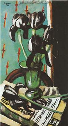 Gemälde Reproduktion von Max Beckmann Schwarze Blume