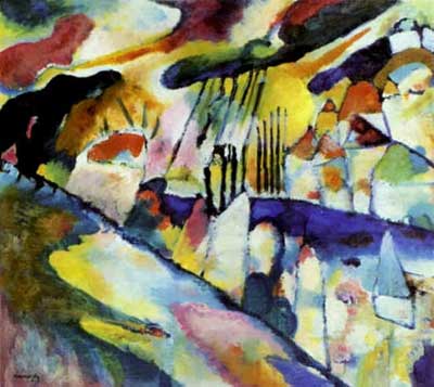 Gemälde Reproduktion von Vasilii Kandinsky Landschaft mit Regen