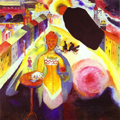 Gemälde Reproduktion von Vasilii Kandinsky Moskauer Lady