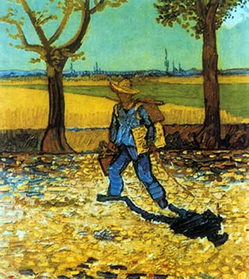 Gemälde Reproduktion von Vincent Van Gogh Der Maler auf dem Weg zur Arbeit