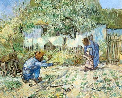 Gemälde Reproduktion von Vincent Van Gogh Die ersten Schritte -Quick Impasto Paint