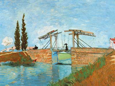 Gemälde Reproduktion von Vincent Van Gogh Die Zugbrücke