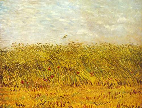 Gemälde Reproduktion von Vincent Van Gogh Ein Weizenfeld