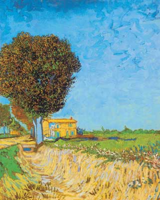 Gemälde Reproduktion von Vincent Van Gogh Eine Straße in der Nähe von Arles (Dicke Impastofarbe)