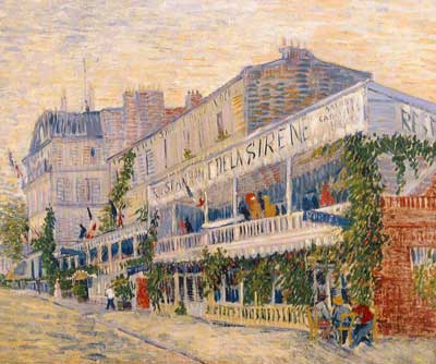 Gemälde Reproduktion von Vincent Van Gogh Restaurant de la Sirene