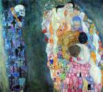 Gemälde Reproduktion von Gustave Klimt Tod und Leben