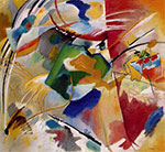 Gemälde Reproduktion von Vasilii Kandinsky Malerei mit grüner Mitte