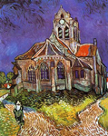 Gemälde Reproduktion von Vincent Van Gogh Die Kirche von Auvers (dicke Impastofarbe)