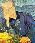 Gemälde Reproduktion von Vincent Van Gogh Doktor Gachet saß am Tisch