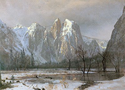 Albert Bierstadt Cathedral Rocks, Yosemite Valley, California reproduccione de cuadro