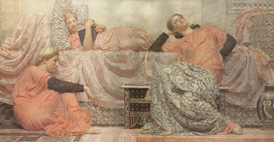 Albert Moore Leer en voz alta reproduccione de cuadro