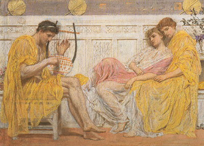 Albert Moore Un músico reproduccione de cuadro