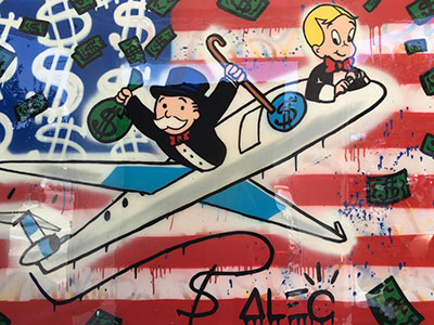 Alec Monopoly Avión reproduccione de cuadro