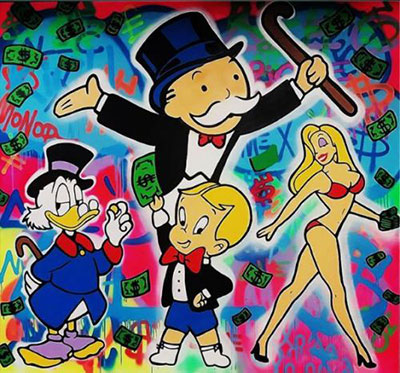 Alec Monopoly Donald. reproduccione de cuadro