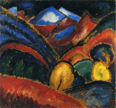 Alexei von Jawlensky Paisaje cerca de Oberstdorf - Autumn reproduccione de cuadro