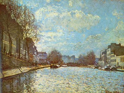 Alfred Sisley Canal St Martin, París reproduccione de cuadro