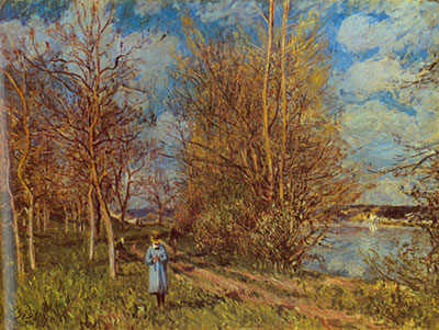 Alfred Sisley Los pequeños Meadows en primavera reproduccione de cuadro