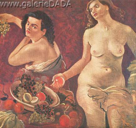 Andre Derain Dos Nudes con Fruta reproduccione de cuadro