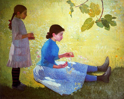 Aristride Maillol La niña pequeña coronada reproduccione de cuadro