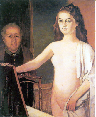 Balthasar Balthus Joven con Mirror reproduccione de cuadro