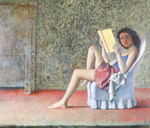 Balthasar Balthus Katia Reading reproduccione de cuadro