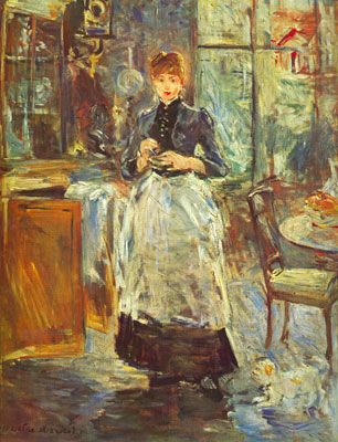 Berthe Morisot En el comedor reproduccione de cuadro