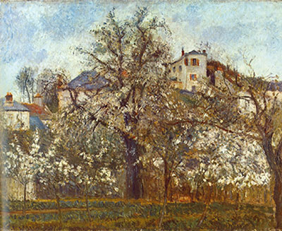 Camille Pissarro Orchardo con fruta floreciente, Pontoise reproduccione de cuadro