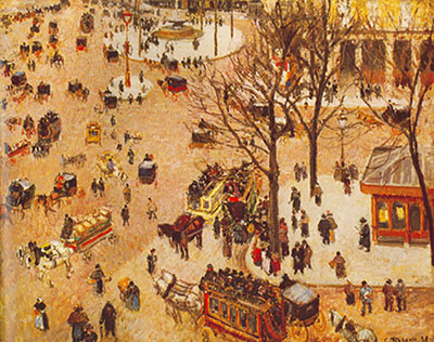 Camille Pissarro Place de Theatre, Français reproduccione de cuadro