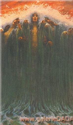 Carlos Schwabe El Wave reproduccione de cuadro