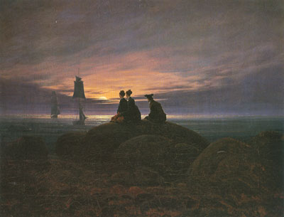 Caspar David Friedrich Salida del mar reproduccione de cuadro