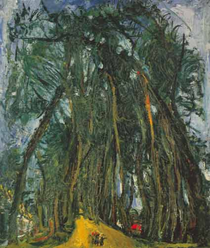 Chaim Soutine Avenida de árboles en Chartres reproduccione de cuadro