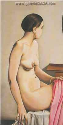 Christian Schad Sentado Nude reproduccione de cuadro