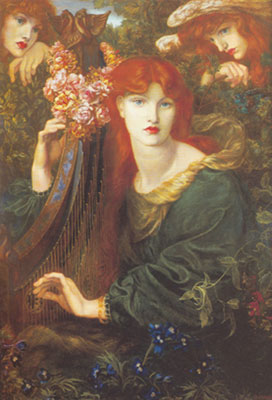 Dante Gabriel Rossetti La Ghirlandata reproduccione de cuadro