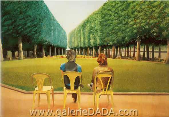 David Hockney Les Parc des Sources Vichy reproduccione de cuadro