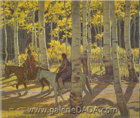 E. Martin Hennings A través de Aspen iluminado por el sol reproduccione de cuadro