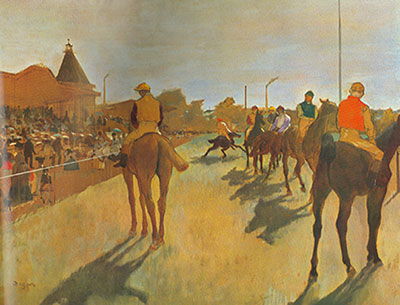 Edgar Degas En el curso de carreras reproduccione de cuadro