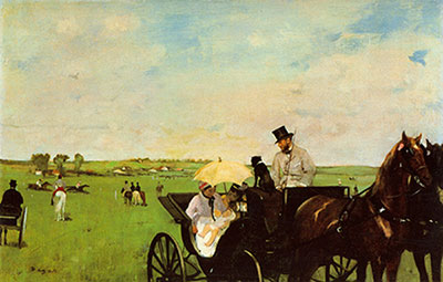 Edgar Degas Un transporte en las carreras reproduccione de cuadro