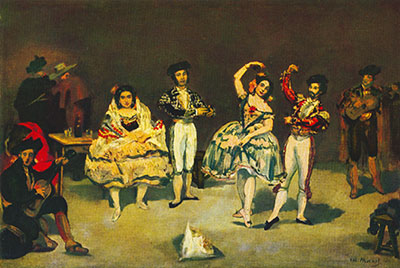 Edouard Manet El Ballet Espagnol reproduccione de cuadro