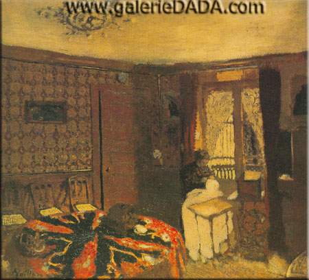 Edouard Vuillard Interior con figura reproduccione de cuadro