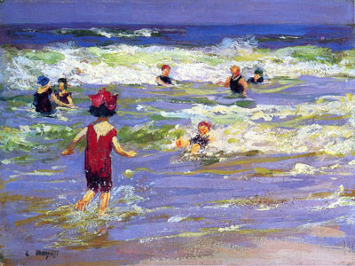 Edward Henry Potthast Pequeña pluma de mar reproduccione de cuadro