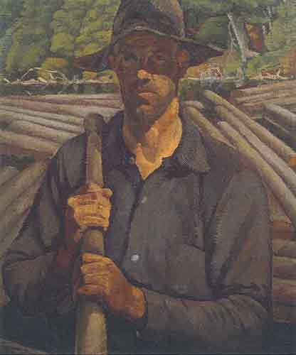 Edwin H. Holgate El Lumberjack reproduccione de cuadro