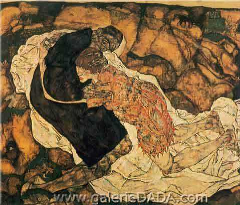 Egon Schiele La muerte y el Maiden reproduccione de cuadro