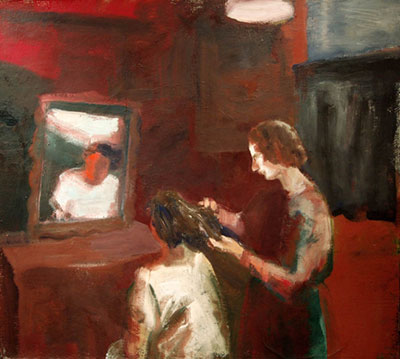 Elmer Bischoff Chica con un corte de pelo reproduccione de cuadro