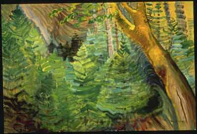 Emily Carr Young Pines y Old Maple reproduccione de cuadro